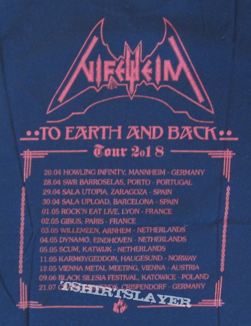 Nifelheim - To Earth And Back Tour 2018 T- Shirt (Size M)