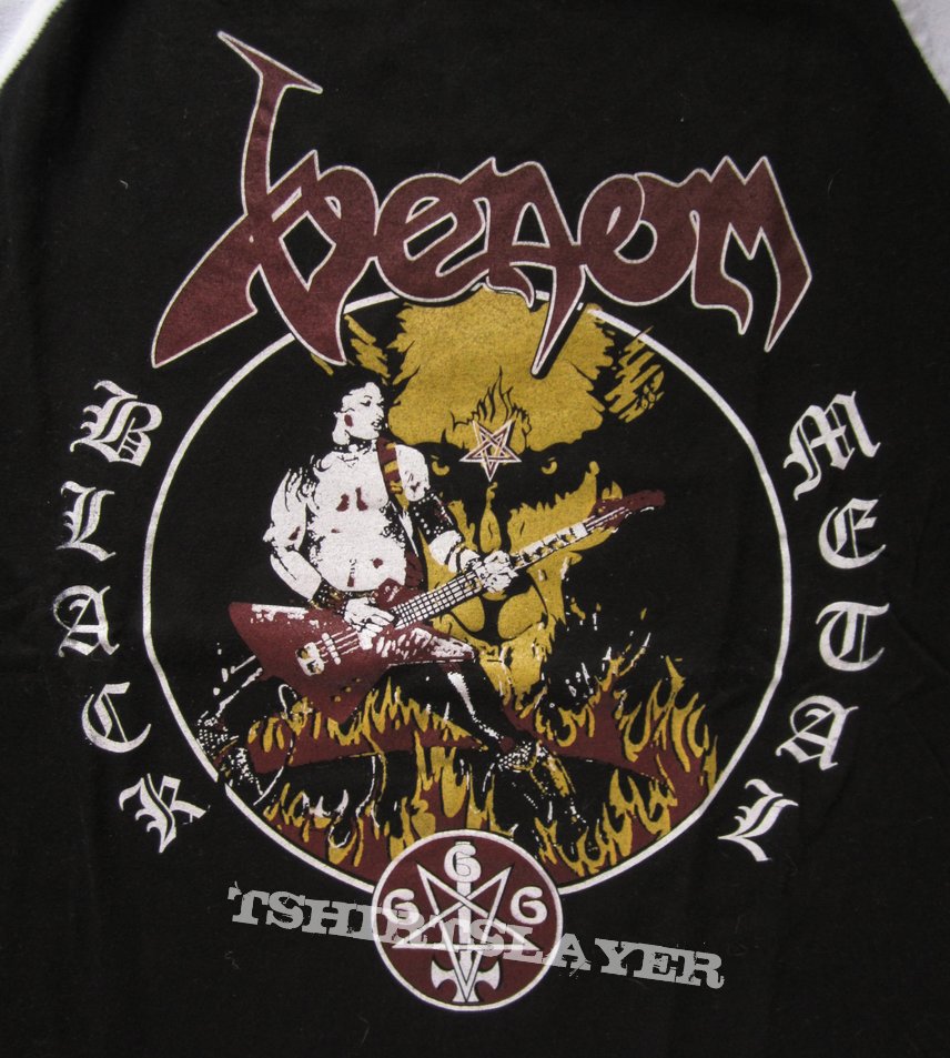 Venom - Black Metal / Cronos On Fire Baseball T- Shirt (Size M)