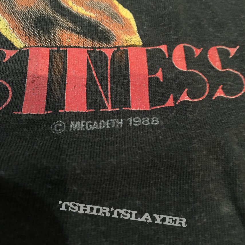 Megadeth killing is my business sleeveless tour 88