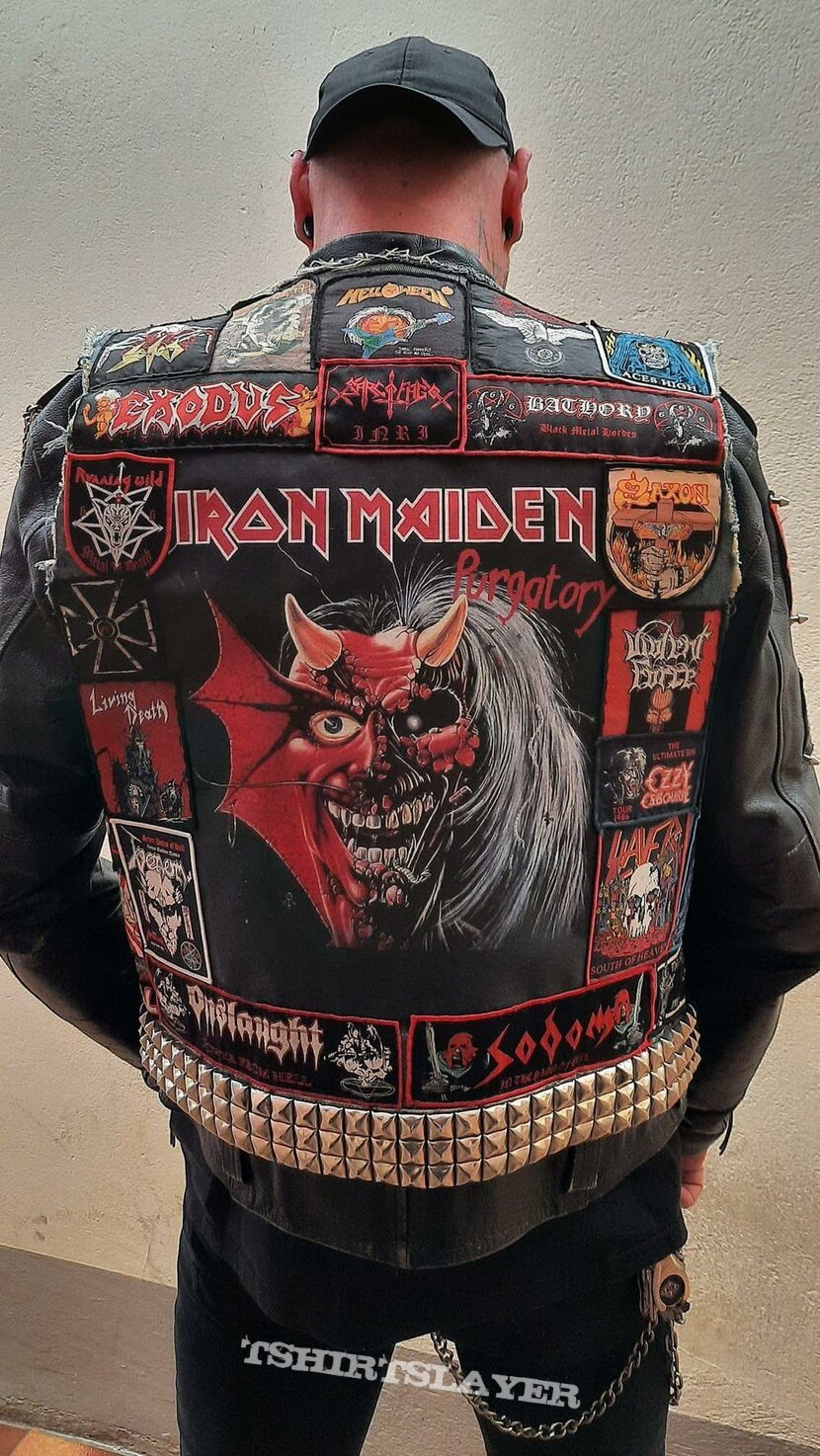 Iron Maiden Leather Jacket with Patches  TShirtSlayer TShirt and  BattleJacket Gallery