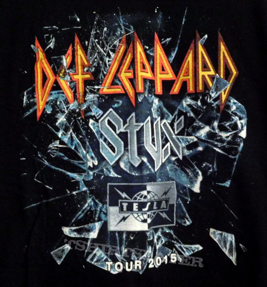 Def Leppard, Styx, Tesla 2015 Tour Shirt