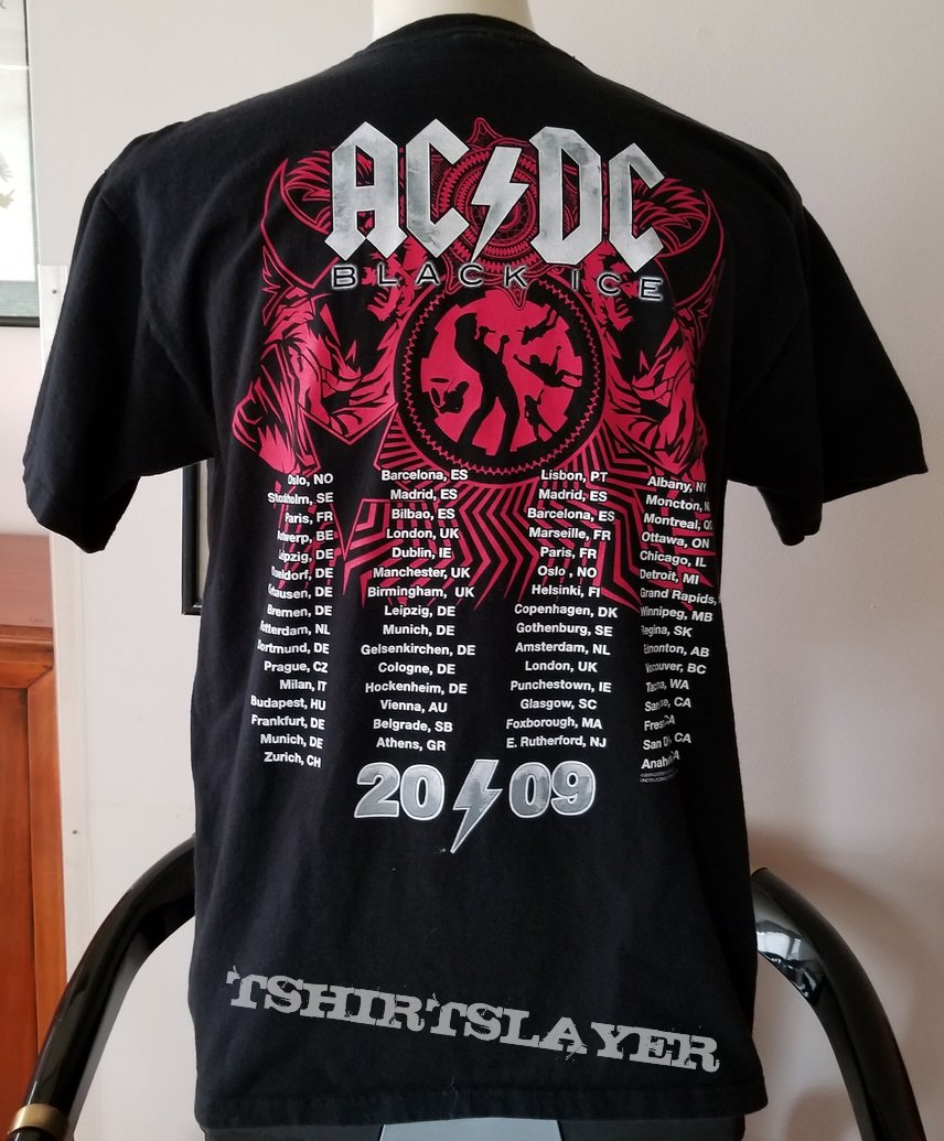 AC/DC 2009 Concert Tour Shirt - L - BLACK ICE