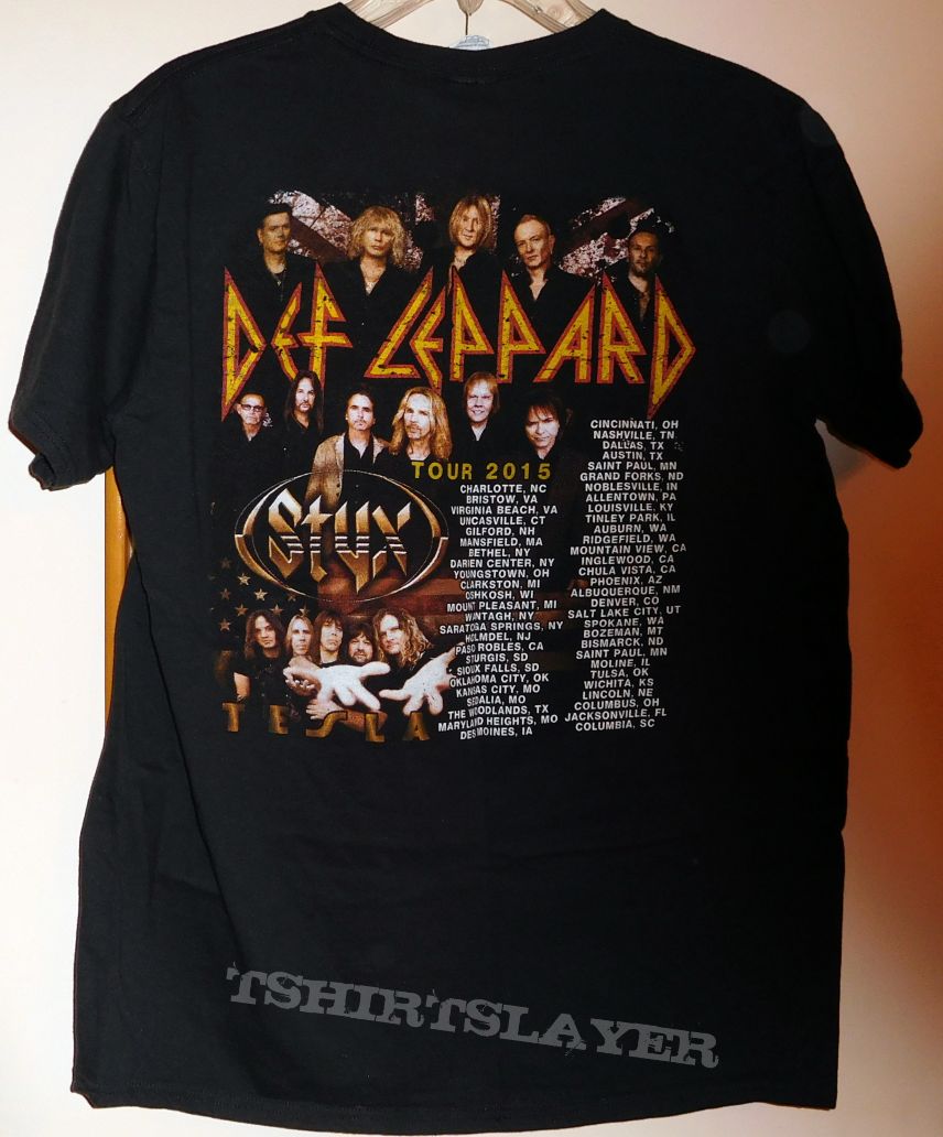 Def Leppard, Styx, Tesla 2015 Tour Shirt