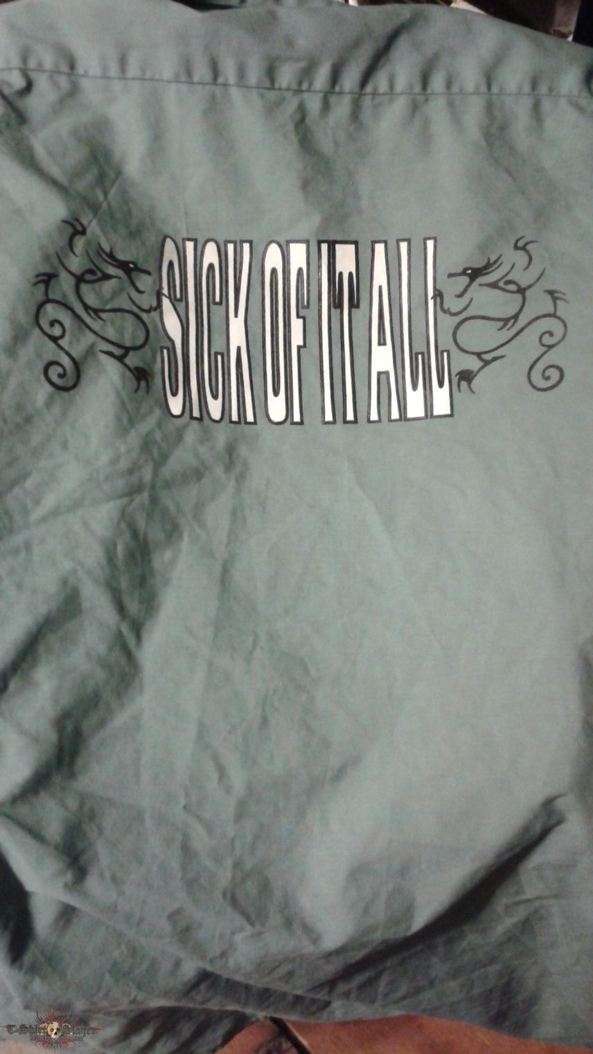 Sick Of It All &quot;dragon&quot; logo mechanic shirt.