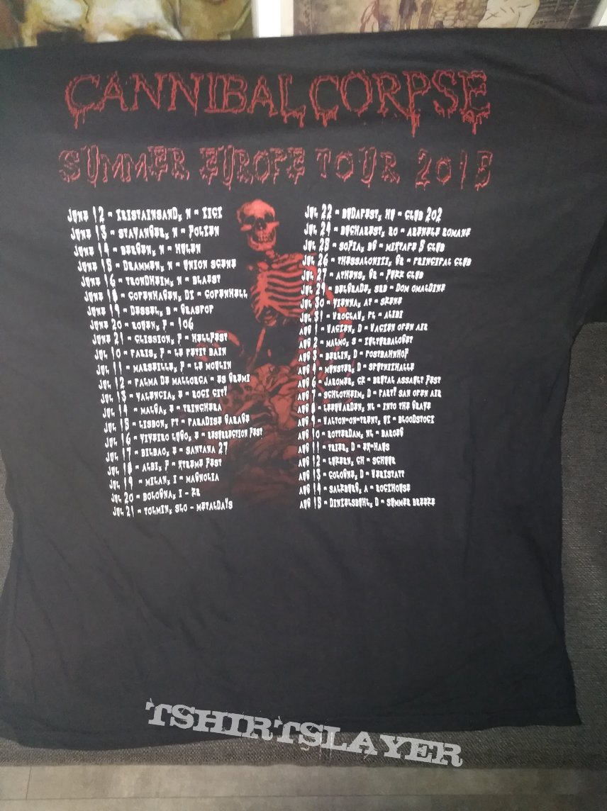 Cannibal Corpse European Summer Tourshirt 2015