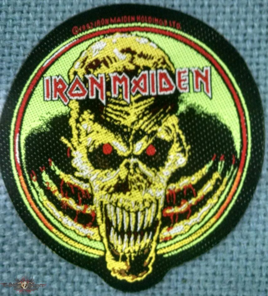 Original Iron Maiden &quot;Fear Of The Dark&quot; Shaped Woven Patch.
