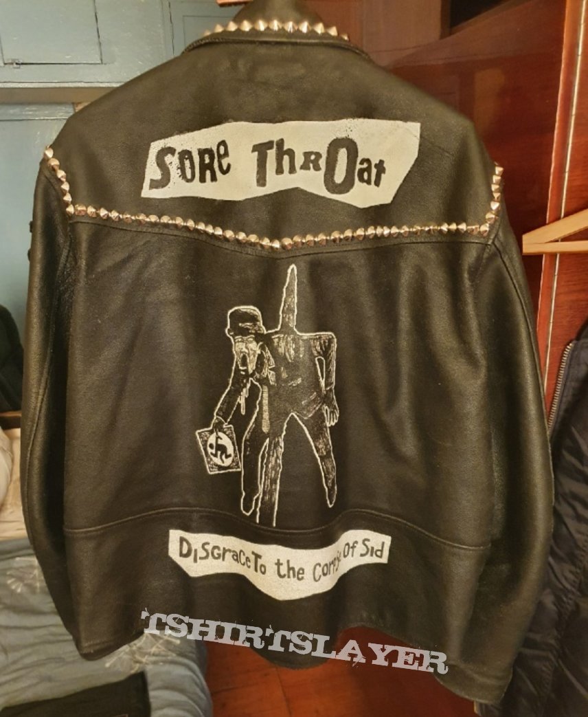 Sore Throat Punk leather jacket (UPGRADE) | TShirtSlayer TShirt and ...