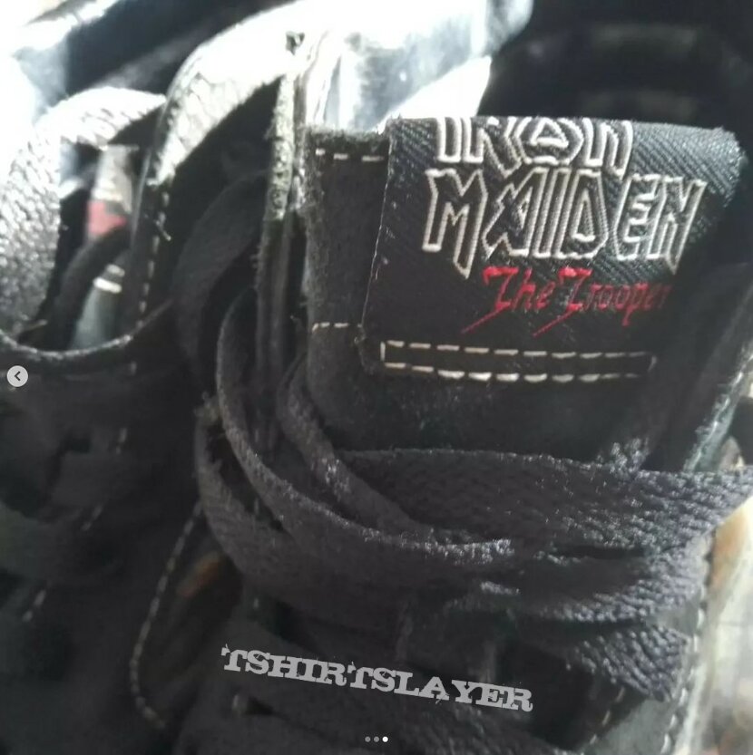 Iron Maiden Vans Old Skool Hi. "The Trooper". Size US 8 Shoes |  TShirtSlayer TShirt and BattleJacket Gallery