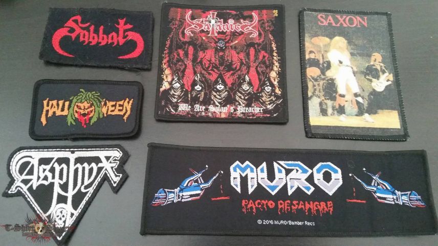 patches Muro, Saxon, Halloween, Asphyx, Sabbat, Satanica