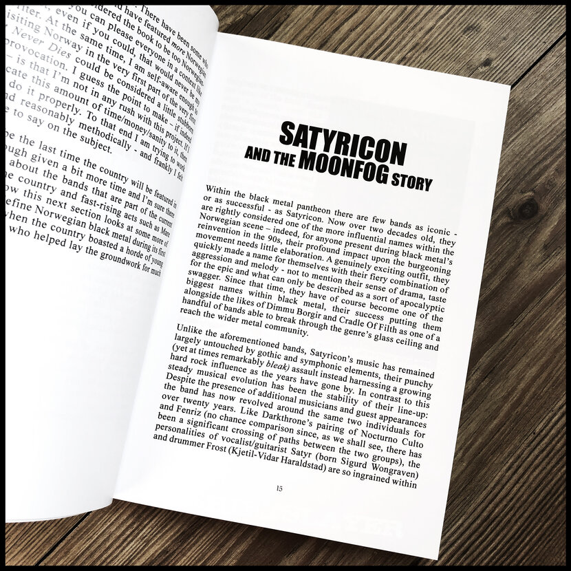 Satyricon BLACK METAL: THE CULT NEVER DIES VOL. ONE  *300 page paperback book, signed by author*