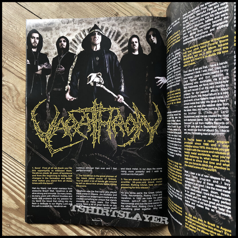 Varathron BLACKHEART Zine - English Edition 1 &amp; 2 (colour black / death metal zine)