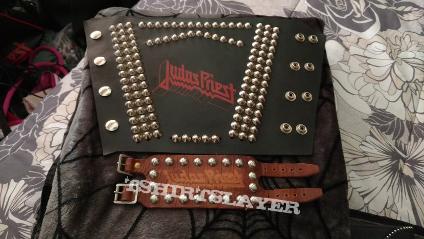 Judas Priest Studded Leather Armband | TShirtSlayer TShirt and BattleJacket  Gallery