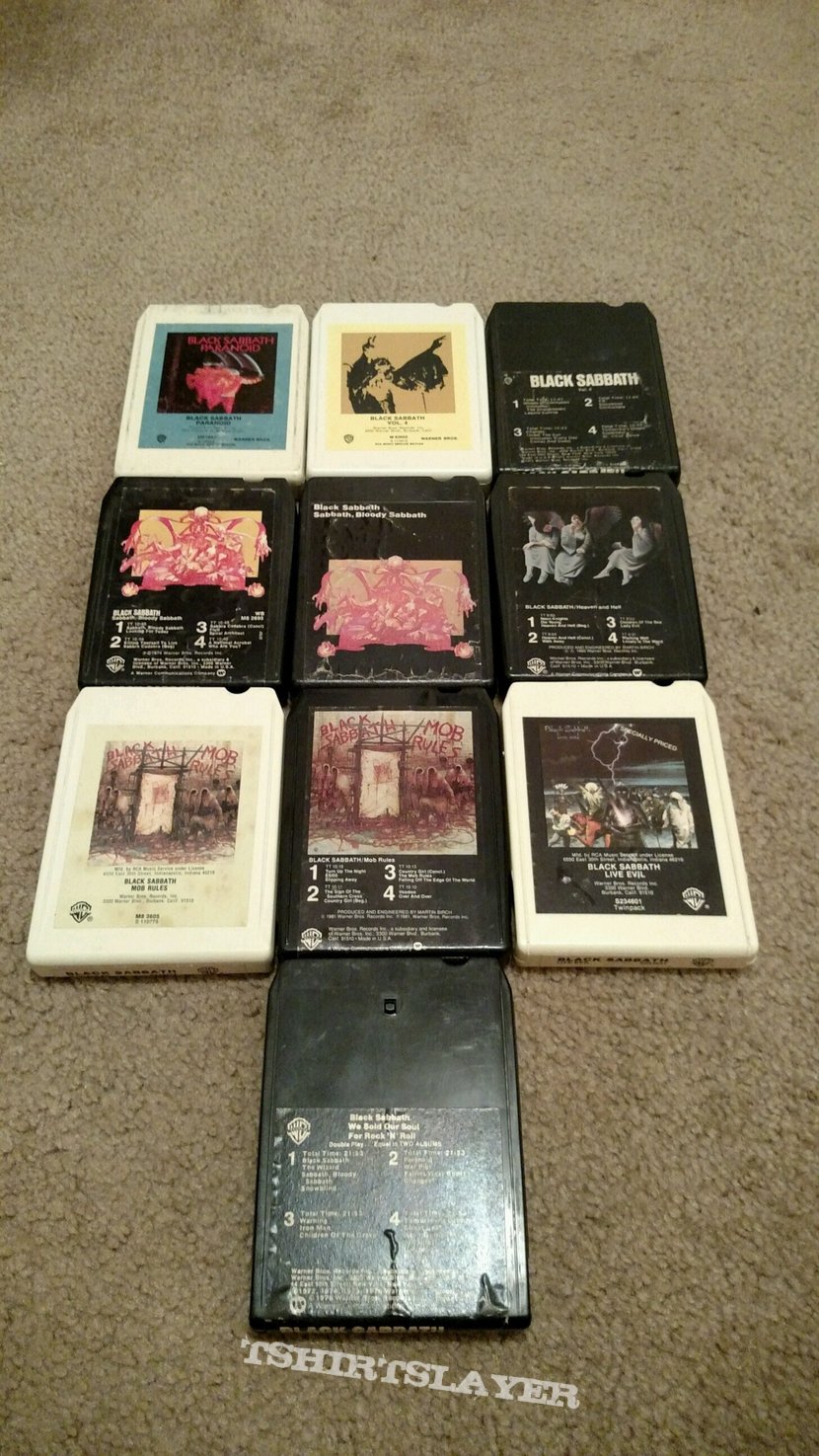 Black Sabbath 8 Track Tapes 