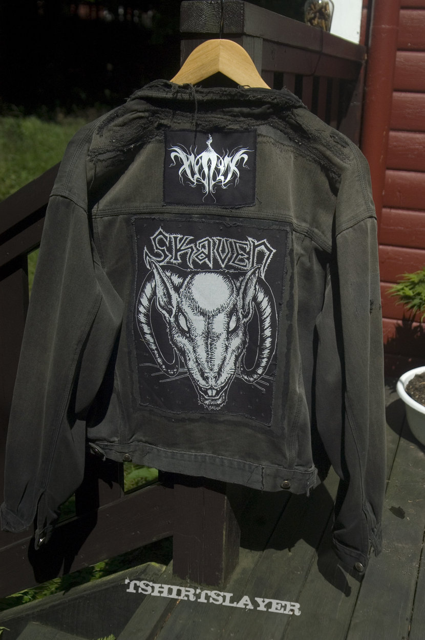 Skaven Black denim jacket | TShirtSlayer TShirt and BattleJacket Gallery