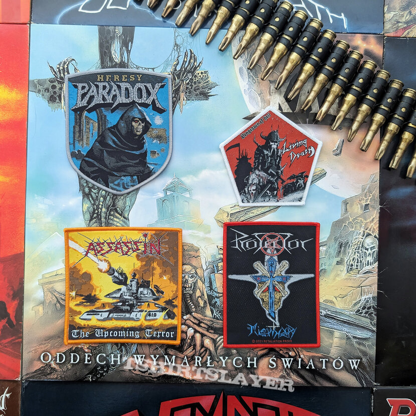 Assassin, Living Death, Paradox, Protector woven patches Assassin, Living Death, Paradox, Protector woven patches