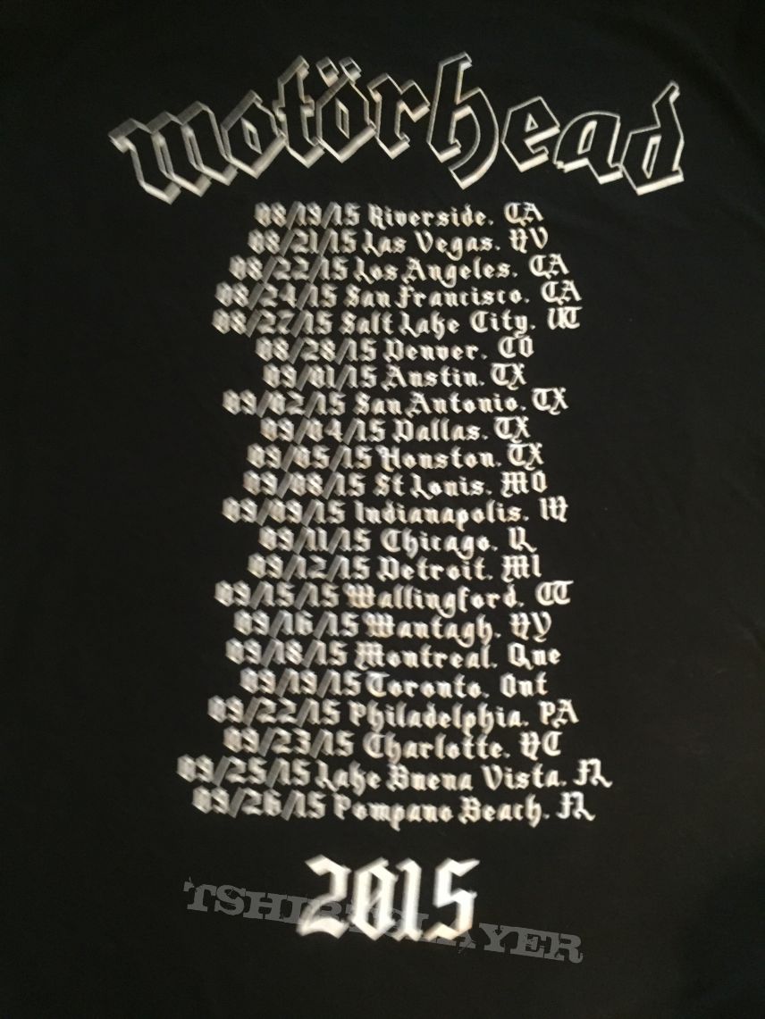 Motörhead tour shirt 2015