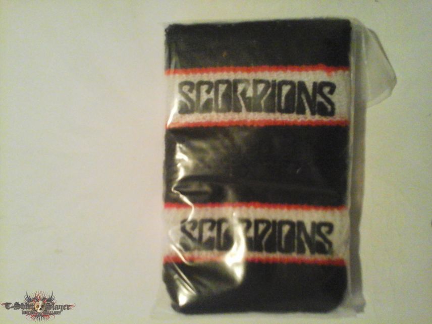 Scorpions 1980s Scorpians wrist bands / swet bands in original packaging 