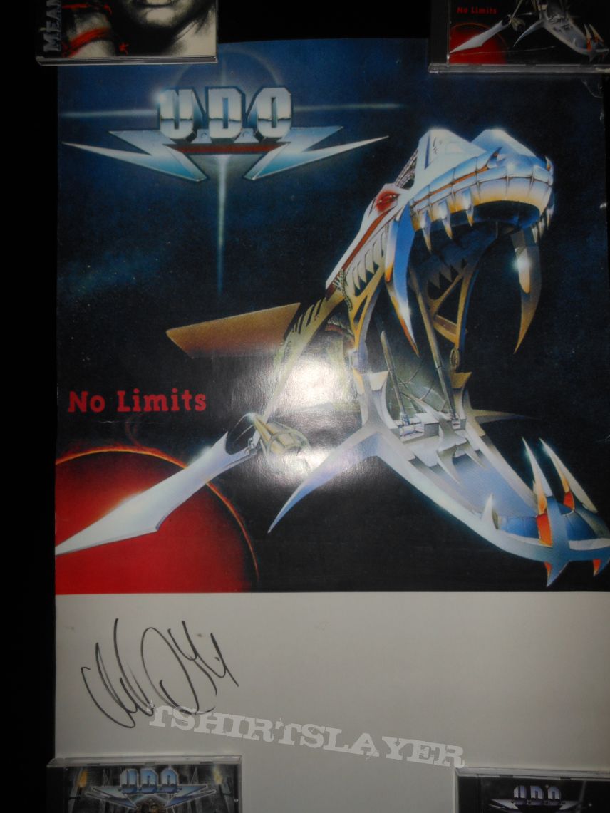 U.D.O. U.D.O (No Limits 1998 promotional poster signed by UDO)