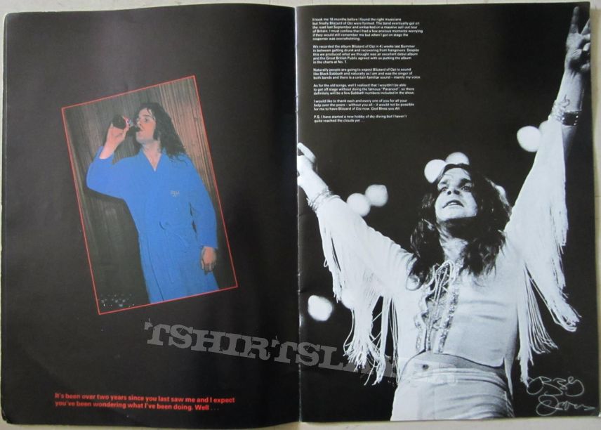 Ozzy Osbourne - Blizzard of Ozz  Tour Program