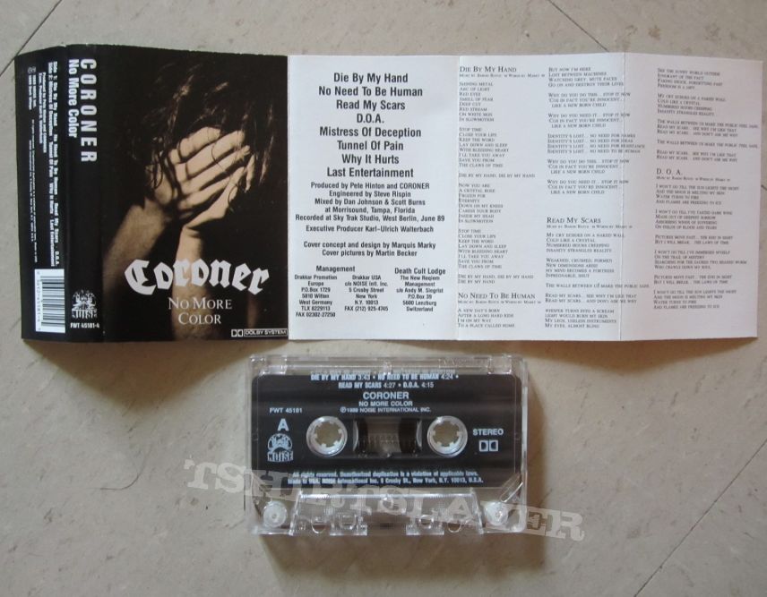 Coroner - No More Color (tape)