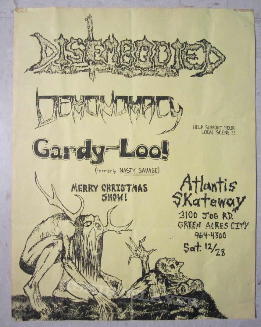 Disembodied - Gig flyer 1992