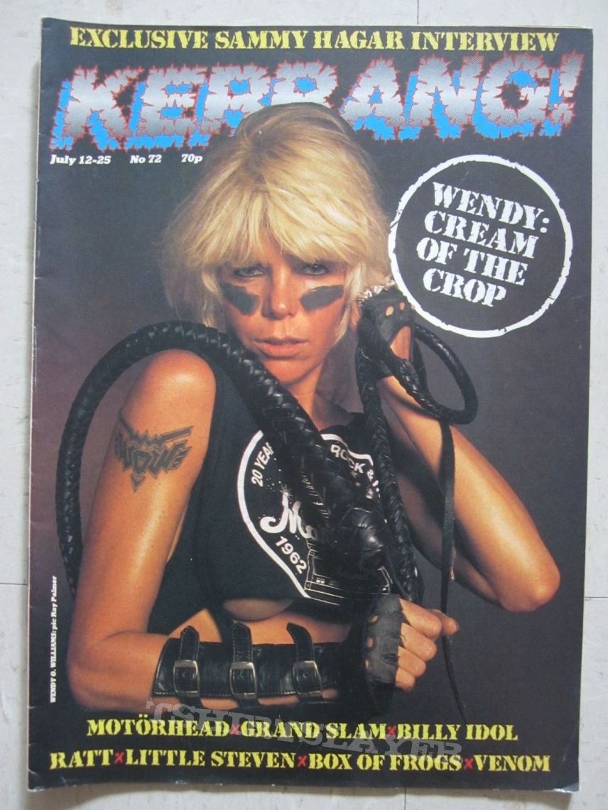 Wendy O. Williams Kerrang! - # 72 (1984)