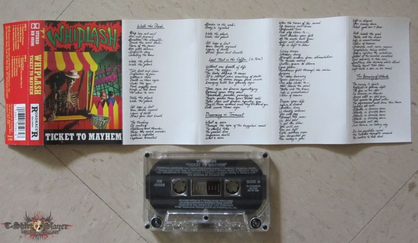 Whiplash ‎– Ticket To Mayhem (tape)