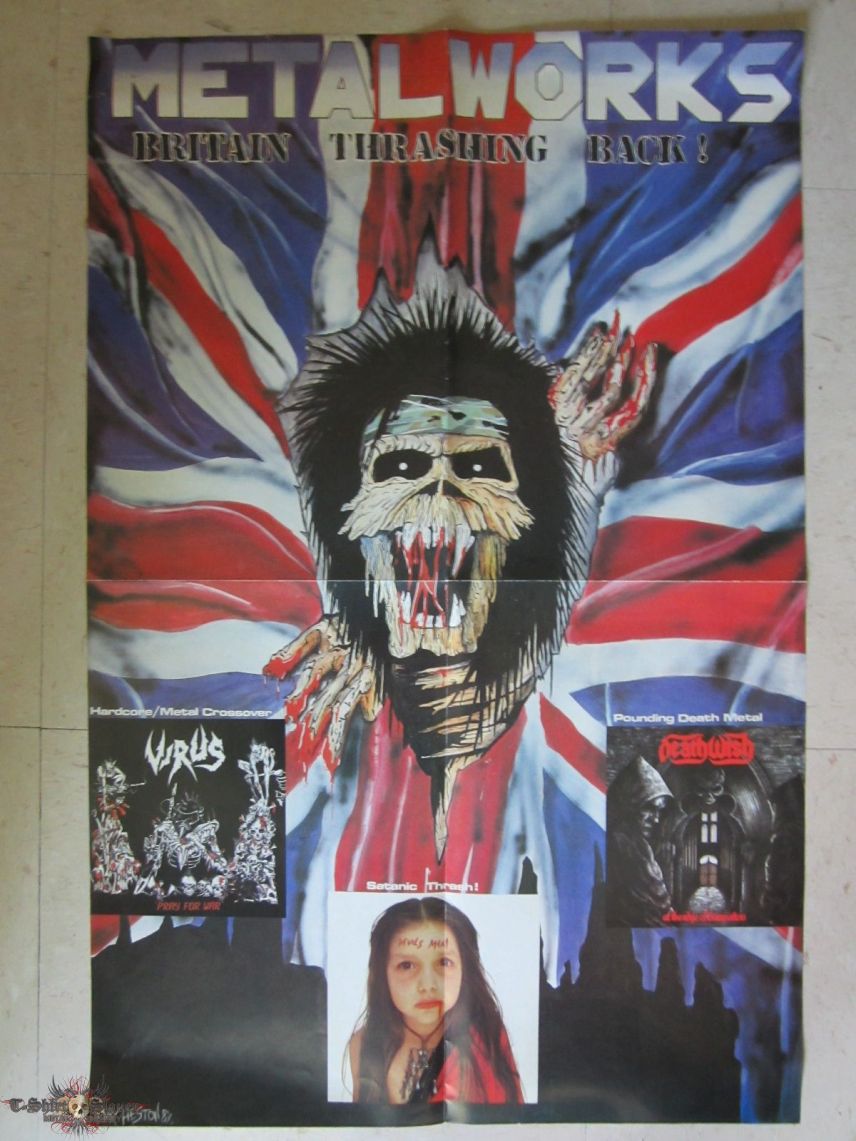Virus Metalworks Records - Britain Thrashing Back! (Poster)