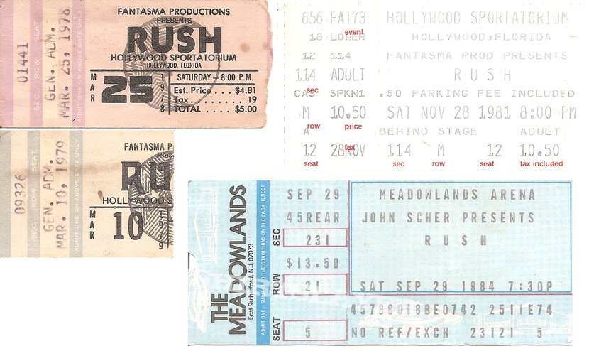 Rush -Ticket Stubs (1978 - 1984)