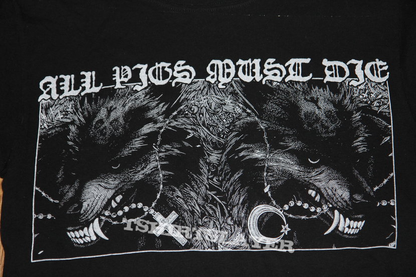 All Pigs Must Die shirt - first album cover design