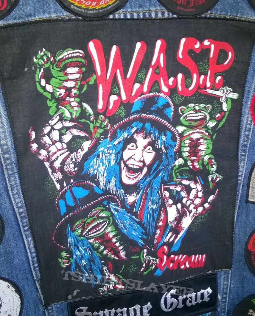 W.A.S.P. Wasp Backpatch Scream until you like it