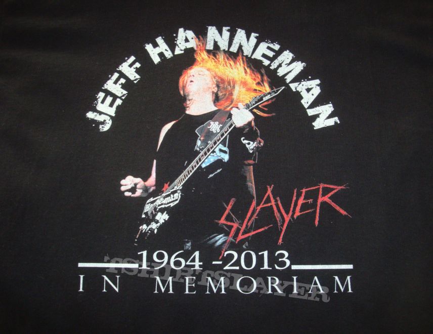 Slayer Jeff Hanneman Tribute shirt