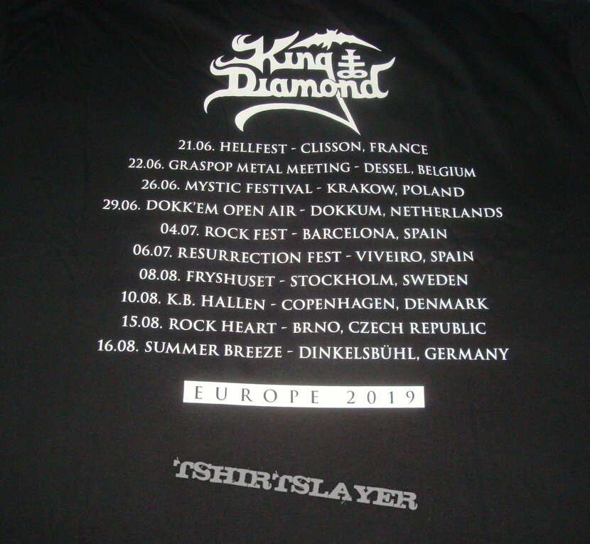 King Diamond - Europe 2019 Tour Shirt