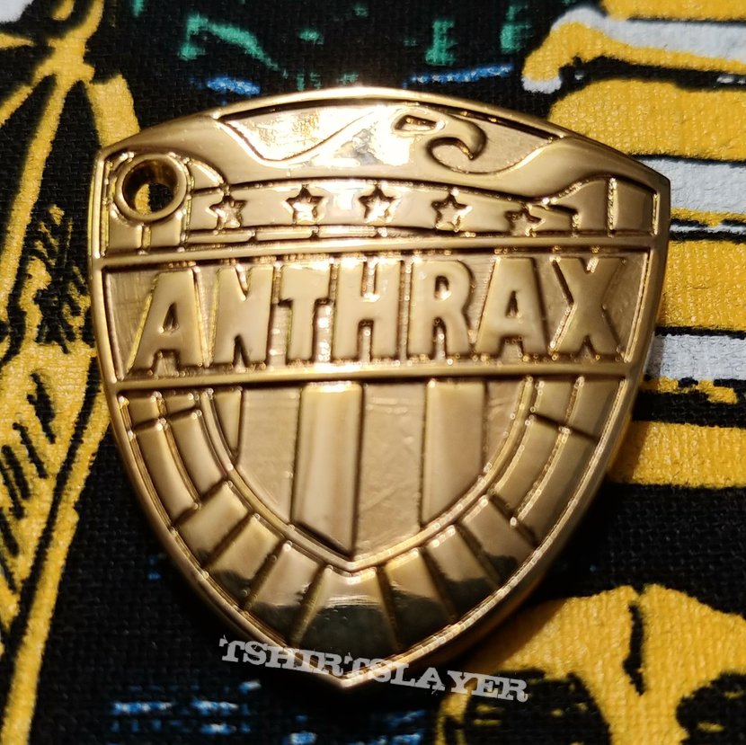 Judge Dredd Style Anthrax Pin