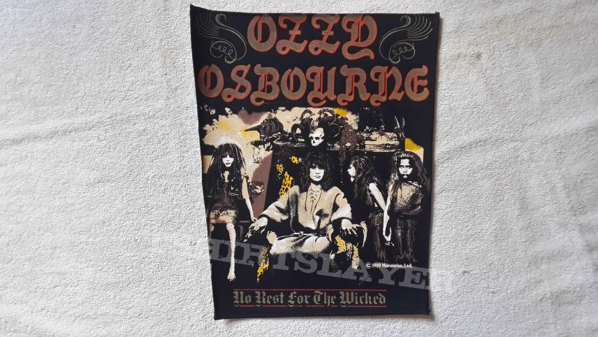 Ozzy Osbourne 1989 Ozzy Back Patch