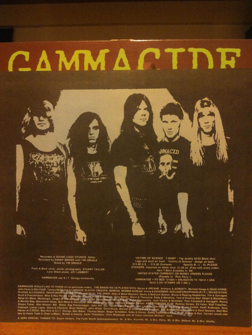 Gammacide - Victims Of Science lp