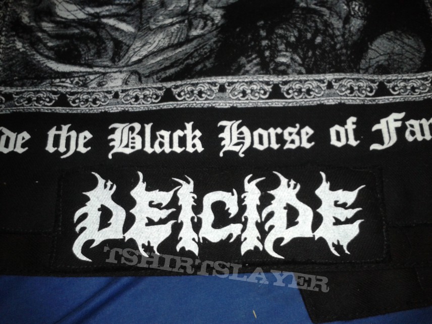 Behemoth my new black/death metal jacket black with white patches ...