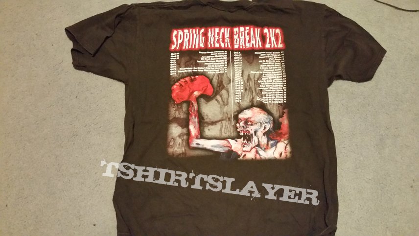 Cannibal Corpse Spring Neck Break 2002 Gore Obsessed Tour shirt