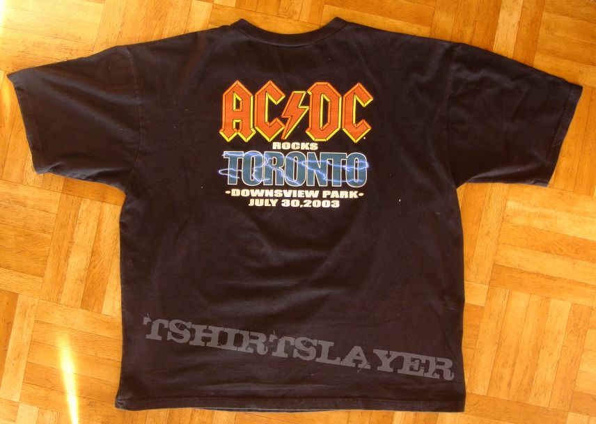 AC/DC, 'Rolling Stones & Club' original 2003 Toronto event shirt |  TShirtSlayer TShirt and BattleJacket Gallery