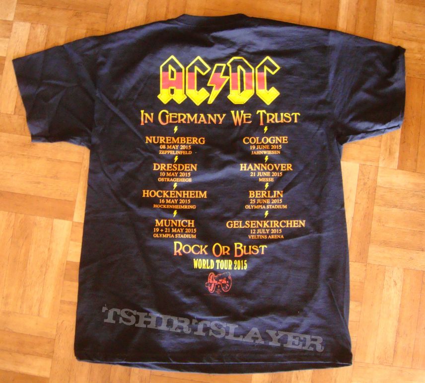 AC/DC, 'Rock Or Bust' original 2015 German tour shirt | TShirtSlayer TShirt  and BattleJacket Gallery