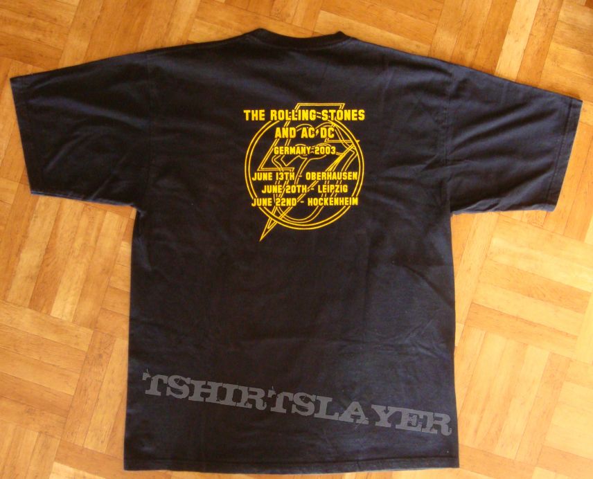 AC/DC, AC/DC, 'Rolling Stones & Club' original 2003 Germany tour shirt ...