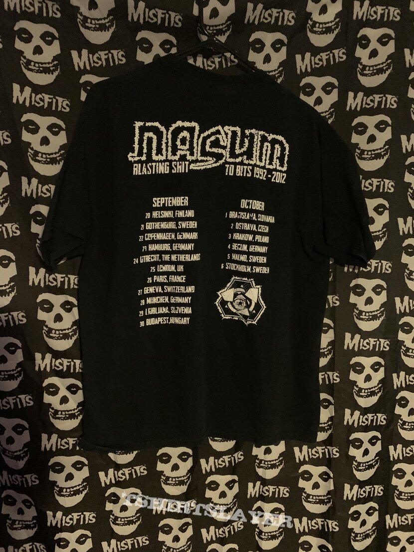 Nasum Blasting Shit To Bits ‘12 Tour Shirt