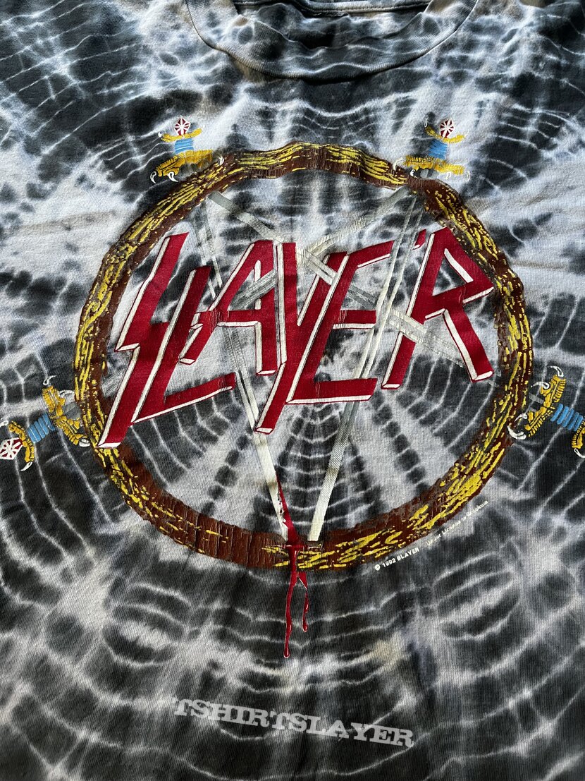 Slayer tie dye shirt 1992 