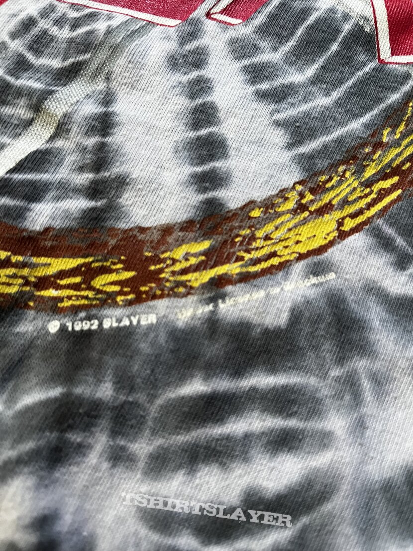 Slayer tie dye shirt 1992 