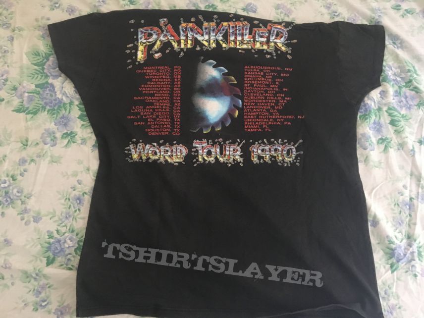 judas priest 1990 tour shirt painkiller