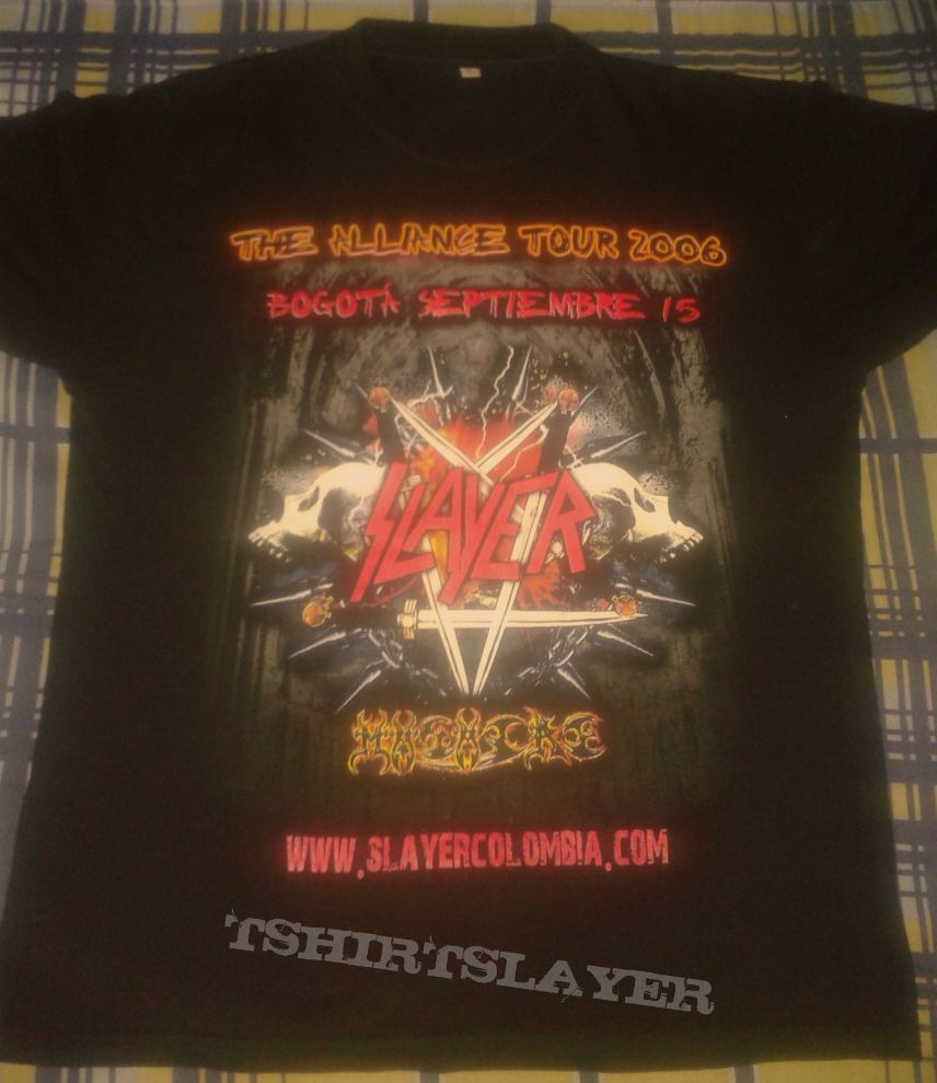 Slayer tshirt south american tour 2006