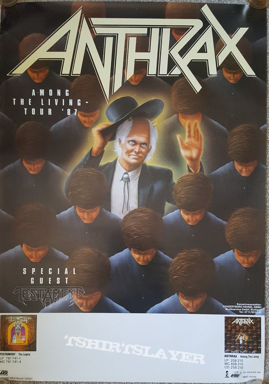 Anthrax Among the Living German Tour Poster