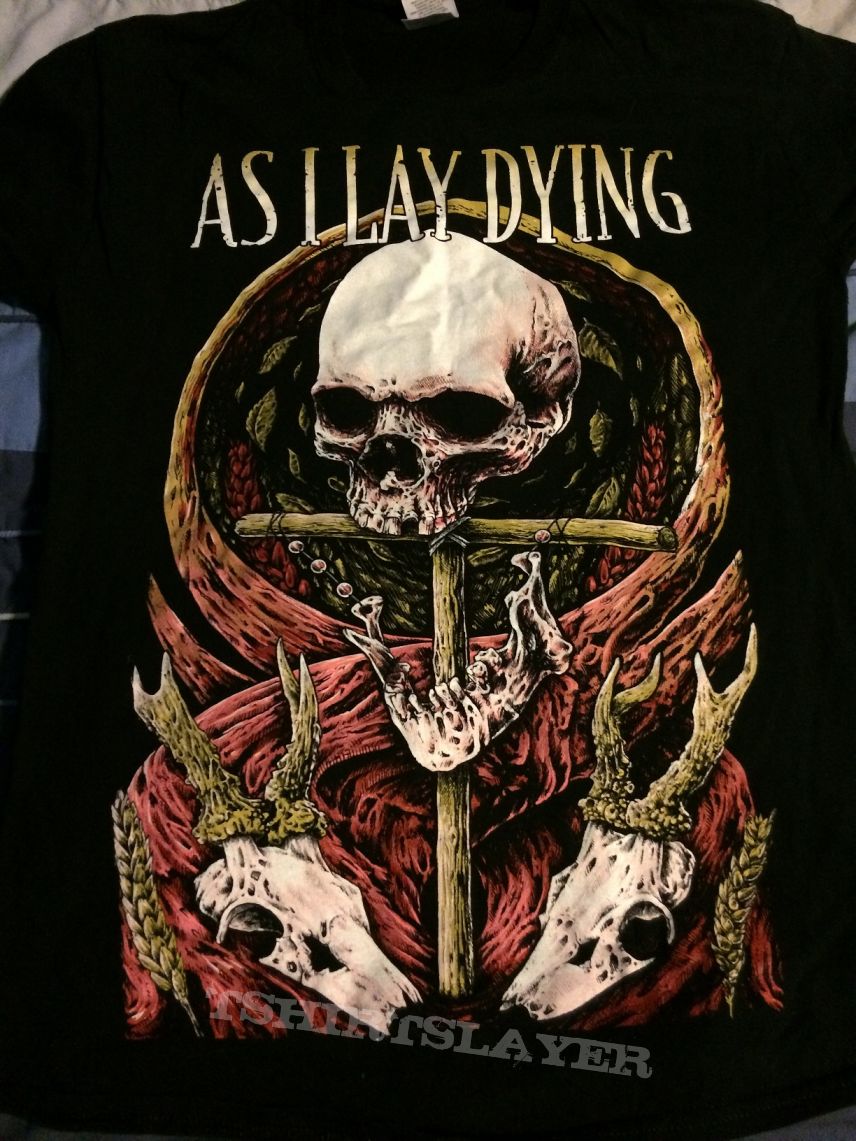 As I Lay Dying men's メタルバンド　tシャツ 両面　プリント As I Lay Dying - Skull Wings - T-Shirt | Impericon