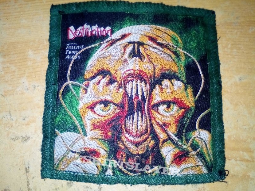 Destruction - Release From Agony green border patch