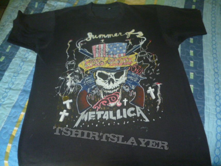 &quot;Summer of 92&quot; Metallica &amp; Guns n&#039; Roses t-shirt